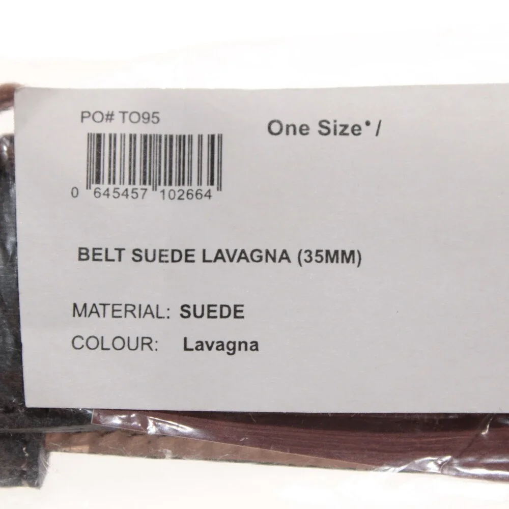 Di Bianco NWT Cut to Size Dress Belt In Solid Gray Suede Leather One Size